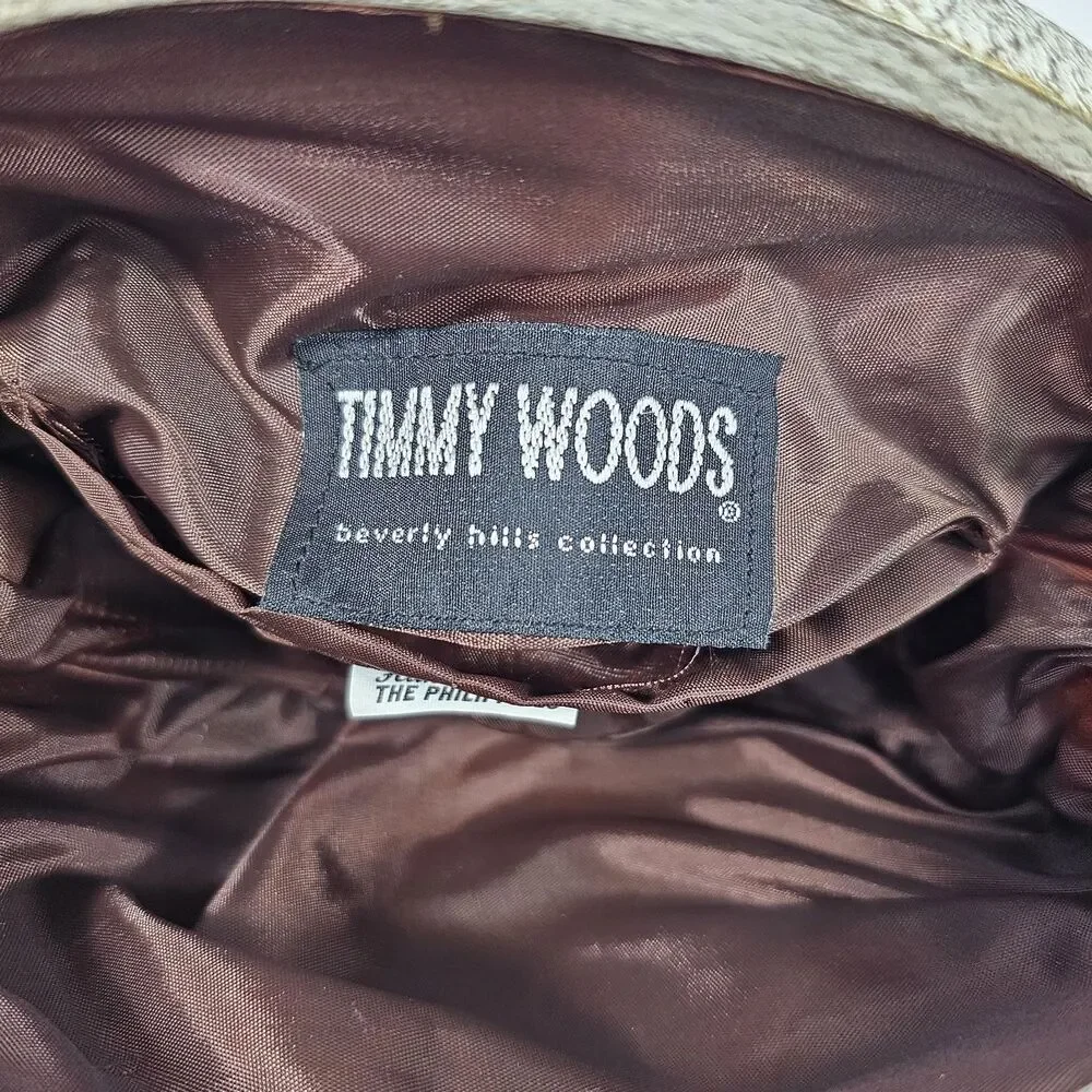 Timmy Woods Beverly Hills Vintage Carved Wood Fish Crossbody Bag Fisherman Rare
